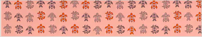 Woven fabric swatch — coral motif on blush