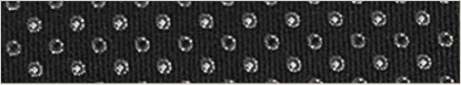 Woven fabric swatch — cream motif on black